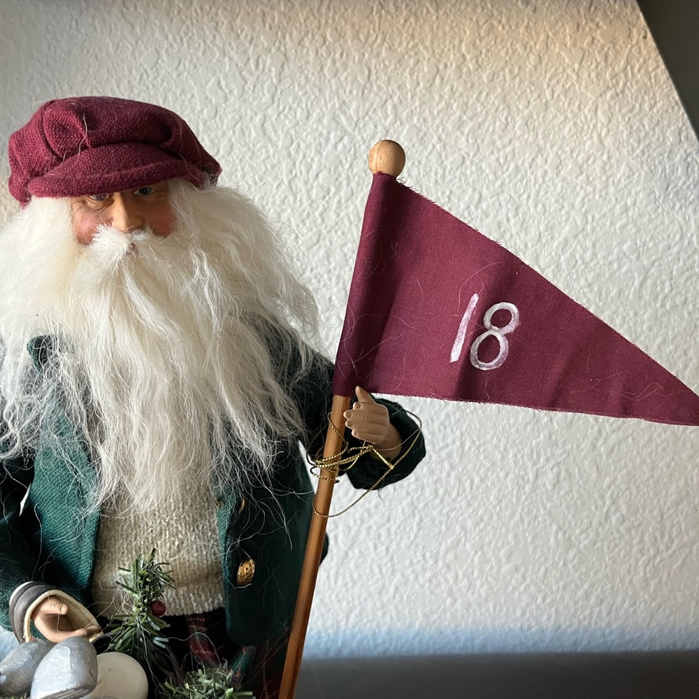 Golfing Santa collectible